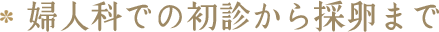 婦人科での初診から採卵まで
